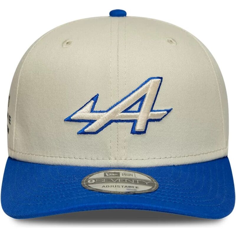 cappello-curvo-beige-snapback-9seventy-stretch-snap-contrast-visor-dei-alpine-f1-team-formula-1-di-new-era