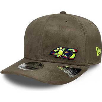 Cappello curvo verde snapback 9SEVENTY Stretch Snap Flawless dei Valentino Rossi VR46 MotoGP di New Era