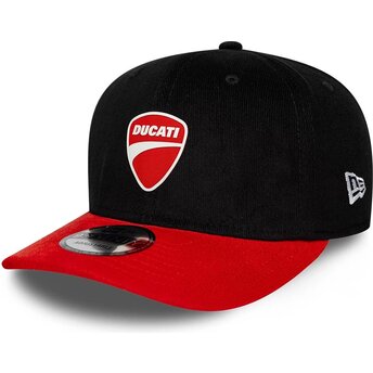 Cappello curvo nero snapback 9SEVENTY Stretch Snap Contrast Visor dei Ducati Motor MotoGP di New Era