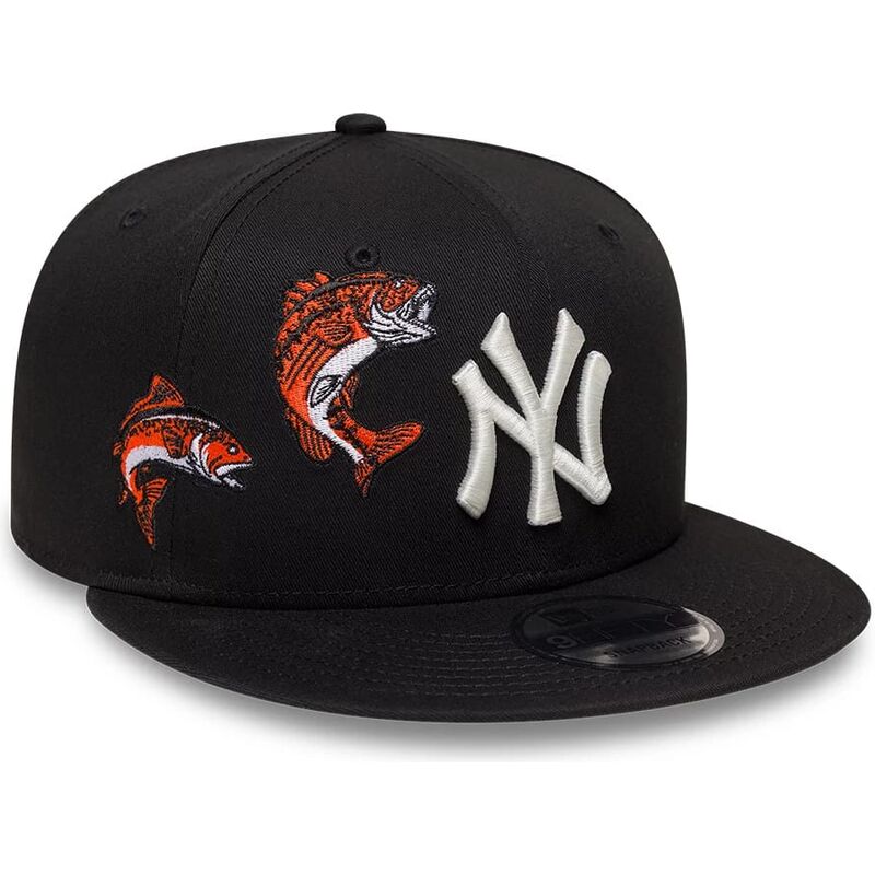 cappello-piatto-nero-snapback-9fifty-outdoor-icon-dei-new-york-yankees-mlb-di-new-era