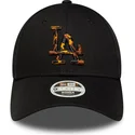 cappello-curvo-nero-cinghia-regolabile-9forty-tort-infill-dei-los-angeles-dodgers-mlb-di-new-era