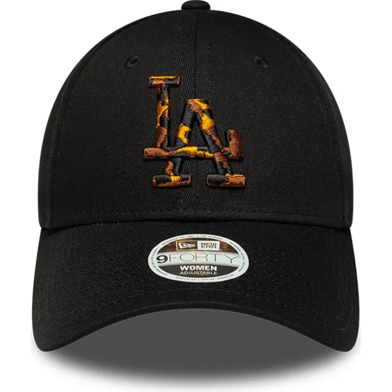 cappello-curvo-nero-cinghia-regolabile-9forty-tort-infill-dei-los-angeles-dodgers-mlb-di-new-era