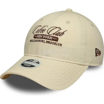 Cappello curvo beige cinghia regolabile 9TWENTY Coffee Club di New Era