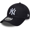 cappello-curvo-blu-marino-snapback-9forty-m-crown-side-script-dei-new-york-yankees-mlb-di-new-era