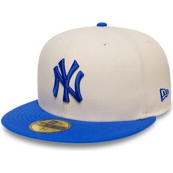 Cappello piatto beige aderente 59FIFTY League Essential dei New York Yankees MLB di New Era