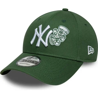 Cappello curvo verde cinghia regolabile 9FORTY Food Icon dei New York Yankees MLB di New Era