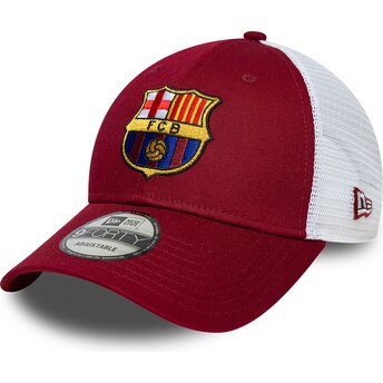 Cappello curvo rosso cinghia regolabile 9FORTY League dei FC Barcelona LALIGA di New Era