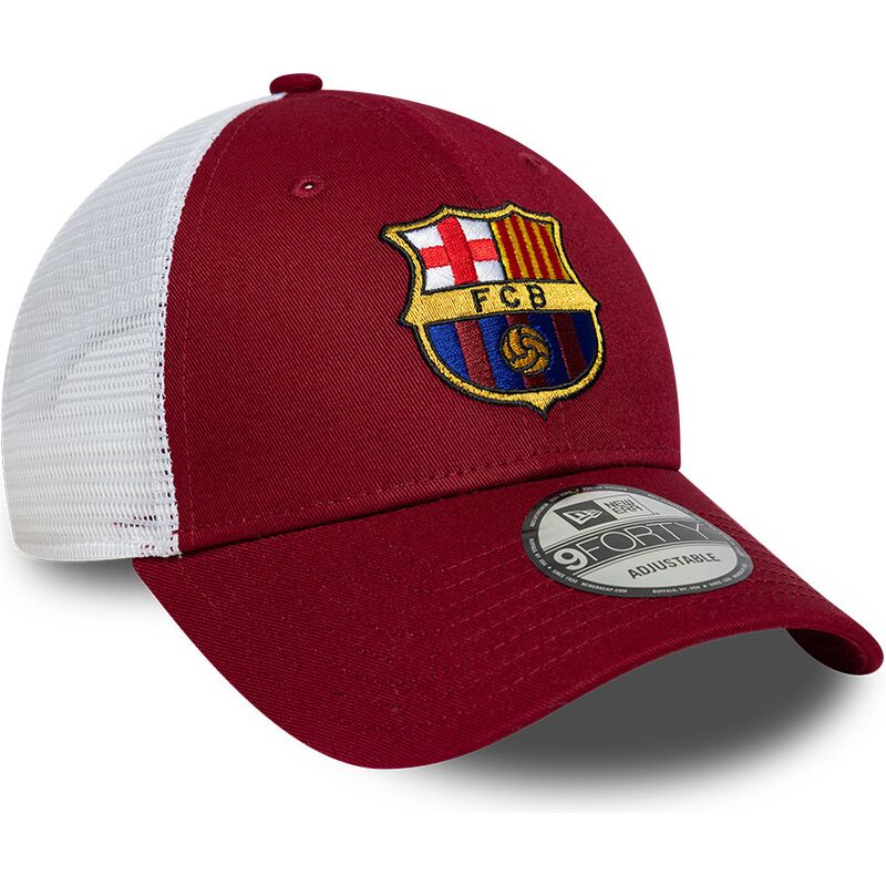 cappello-curvo-rosso-cinghia-regolabile-9forty-league-dei-fc-barcelona-laliga-di-new-era