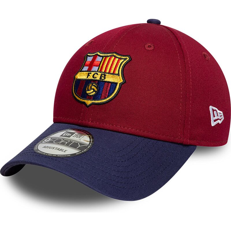cappello-curvo-rosso-cinghia-regolabile-9forty-contrast-dei-fc-barcelona-laliga-di-new-era cappello-curvo-rosso-cinghia-regolabile-9forty-contrast-dei-fc-barcelona-laliga-di-new-era