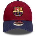 cappello-curvo-rosso-cinghia-regolabile-9forty-contrast-dei-fc-barcelona-laliga-di-new-era