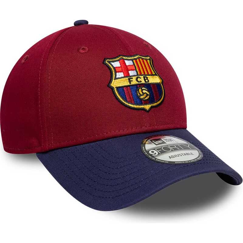 cappello-curvo-rosso-cinghia-regolabile-9forty-contrast-dei-fc-barcelona-laliga-di-new-era cappello-curvo-rosso-cinghia-regolabile-9forty-contrast-dei-fc-barcelona-laliga-di-new-era