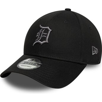 Cappello curvo nero cinghia regolabile 9FORTY League Essential dei Detroit Tigers MLB di New Era
