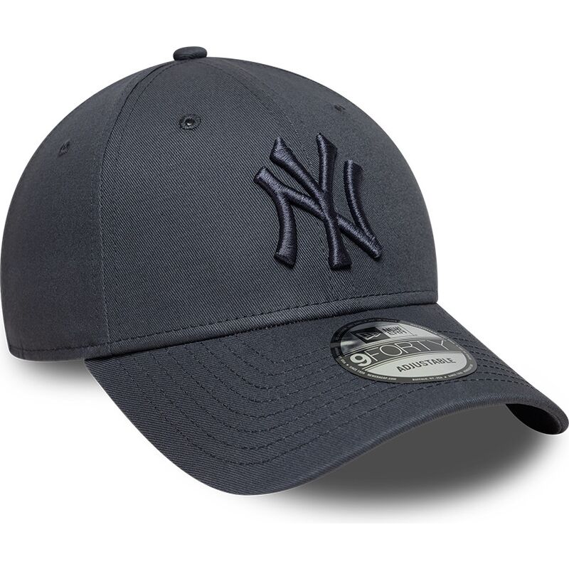 cappello-curvo-grigio-cinghia-regolabile-9forty-league-essential-dei-new-york-yankees-mlb-di-new-era