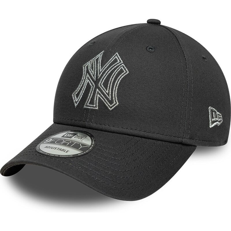 cappello-curvo-grigio-cinghia-regolabile-9forty-metallic-outline-dei-new-york-yankees-mlb-di-new-era