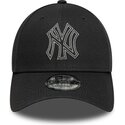cappello-curvo-grigio-cinghia-regolabile-9forty-metallic-outline-dei-new-york-yankees-mlb-di-new-era