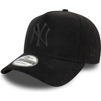 Cappello curvo nero snapback E Frame Faux Suede dei New York Yankees MLB di New Era