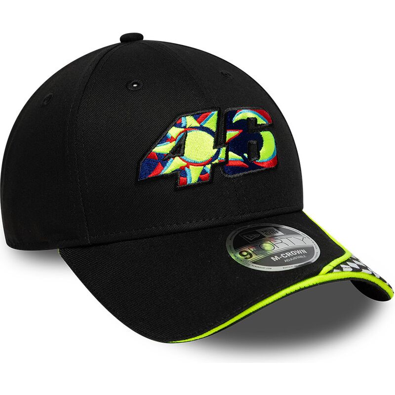cappello-curvo-nero-cinghia-regolabile-9forty-m-crown-check-dei-valentino-rossi-vr46-motogp-di-new-era