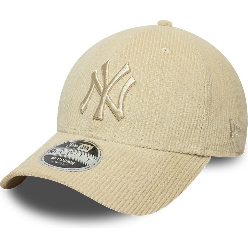 cappello-curvo-beige-cinghia-regolabile-9forty-m-crown-cord-dei-new-york-yankees-mlb-di-new-era cappello-curvo-beige-cinghia-regolabile-9forty-m-crown-cord-dei-new-york-yankees-mlb-di-new-era