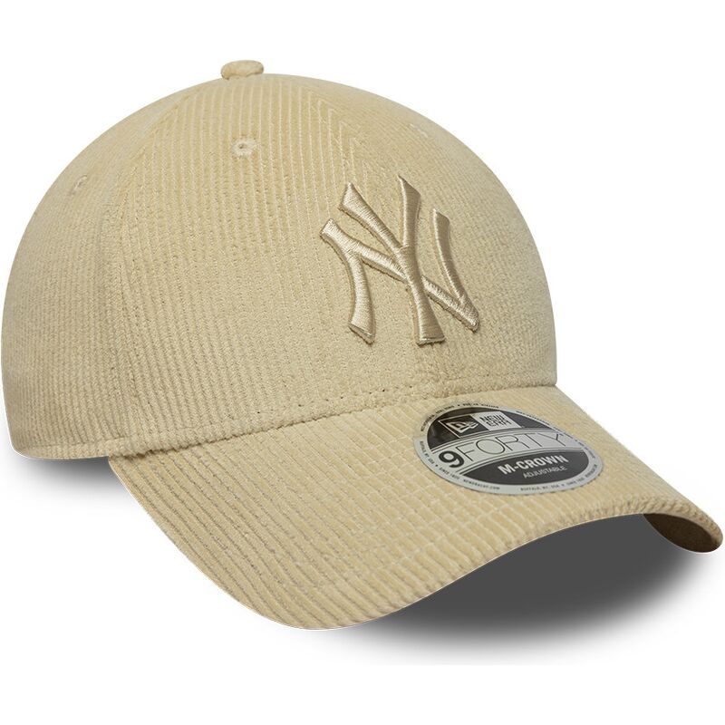 cappello-curvo-beige-cinghia-regolabile-9forty-m-crown-cord-dei-new-york-yankees-mlb-di-new-era cappello-curvo-beige-cinghia-regolabile-9forty-m-crown-cord-dei-new-york-yankees-mlb-di-new-era