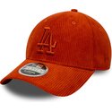 cappello-curvo-arancia-cinghia-regolabile-9forty-m-crown-cord-dei-los-angeles-dodgers-mlb-di-new-era
