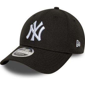 Cappello curvo nero snapback 9FORTY M-Crown dei New York Yankees MLB di New Era