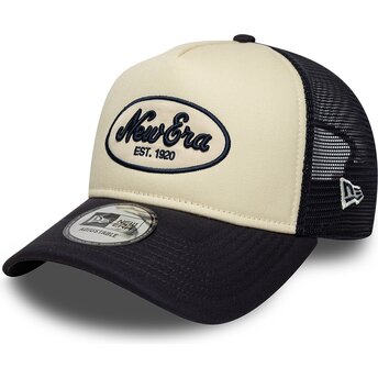 Cappello curvo blu marino snapback A Frame Oval Foam Patch di New Era