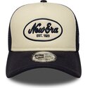 cappello-curvo-blu-marino-snapback-a-frame-oval-foam-patch-di-new-era