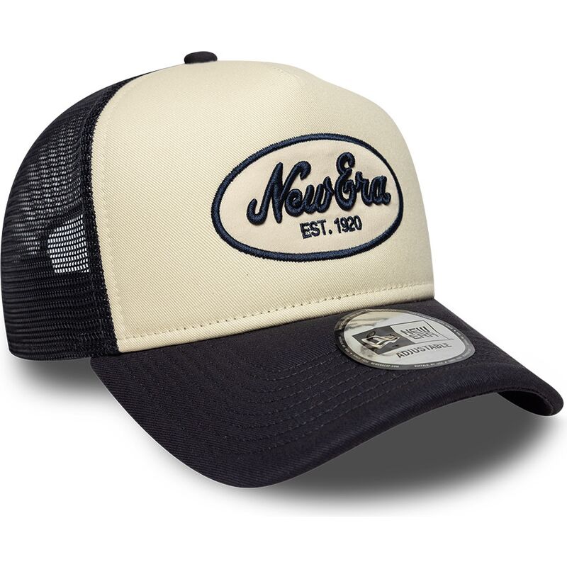 cappello-curvo-blu-marino-snapback-a-frame-oval-foam-patch-di-new-era