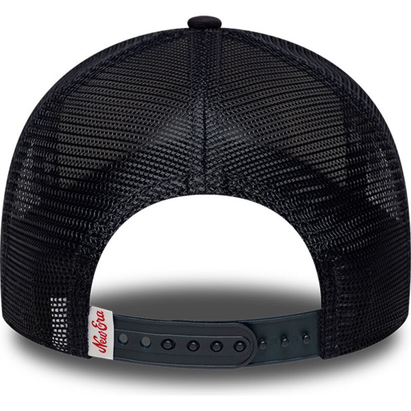 cappello-curvo-blu-marino-snapback-a-frame-oval-foam-patch-di-new-era
