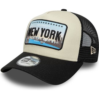Cappello curvo nero snapback A Frame License Plate dei New York di New Era