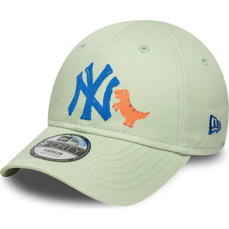 cappello-curvo-verde-cinghia-regolabile-per-bambino-9forty-dino-icon-dei-new-york-yankees-mlb-di-new-era