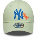 cappello-curvo-verde-cinghia-regolabile-per-bambino-9forty-dino-icon-dei-new-york-yankees-mlb-di-new-era