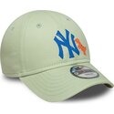 cappello-curvo-verde-cinghia-regolabile-per-bambino-9forty-dino-icon-dei-new-york-yankees-mlb-di-new-era