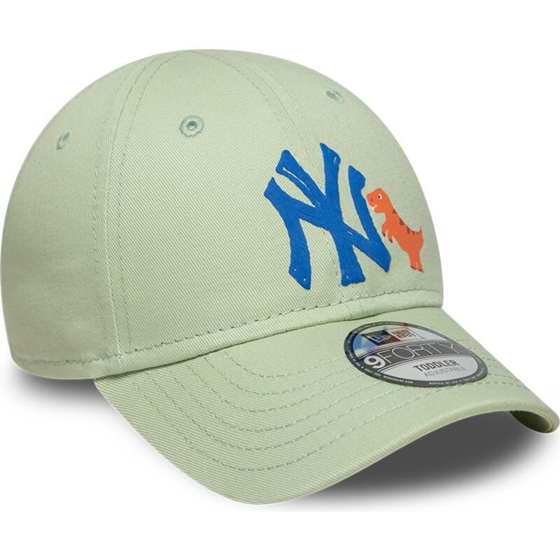 cappello-curvo-verde-cinghia-regolabile-per-bambino-9forty-dino-icon-dei-new-york-yankees-mlb-di-new-era