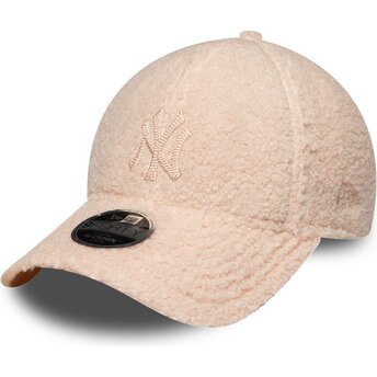 Cappello curvo rosa snapback per bambino rosa 9FORTY M-Crown Winter Borg dei New York Yankees MLB di New Era