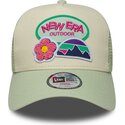cappello-curvo-verde-snapback-per-bambino-a-frame-outdoor-di-new-era