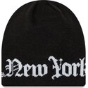 cappello-nero-knit-skully-wordmark-dei-new-york-yankees-mlb-di-new-era
