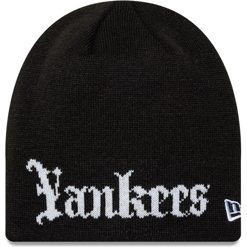 cappello-nero-knit-skully-wordmark-dei-new-york-yankees-mlb-di-new-era