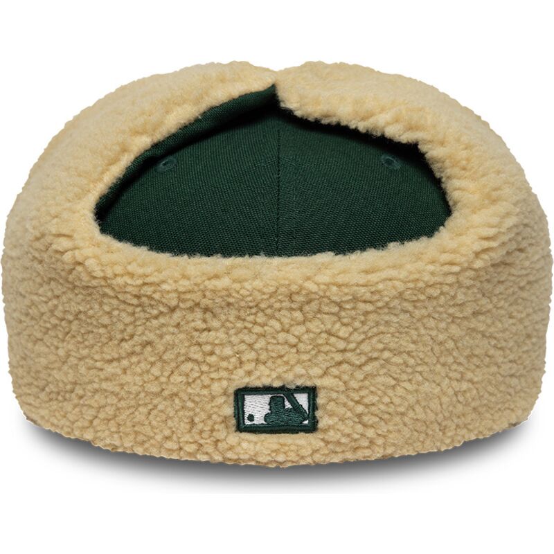 cappello-piatto-verde-aderente-59fifty-dogear-world-series-dei-oakland-athletics-mlb-di-new-era