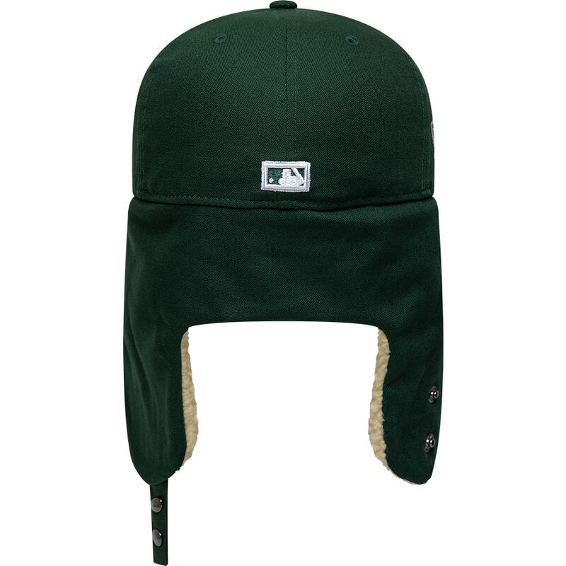 cappello-piatto-verde-aderente-59fifty-dogear-world-series-dei-oakland-athletics-mlb-di-new-era