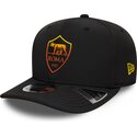 cappello-curvo-nero-snapback-9seventy-stretch-snap-repreve-dei-associazione-sportiva-roma-serie-a-di-new-era