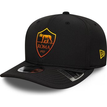 Cappello curvo nero snapback 9SEVENTY Stretch Snap REPREVE dei Associazione Sportiva Roma Serie A di New Era