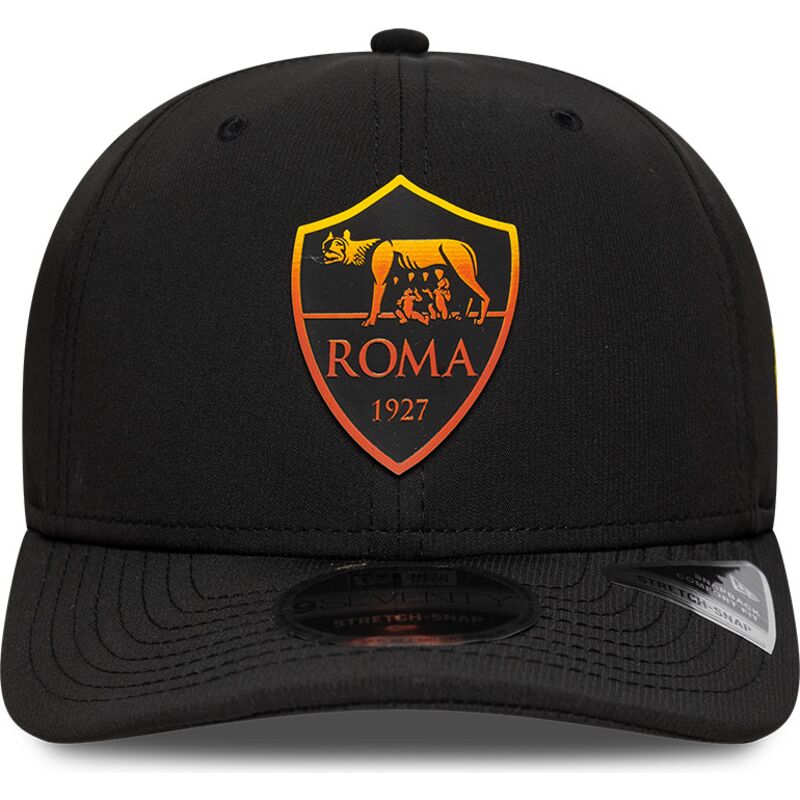 cappello-curvo-nero-snapback-9seventy-stretch-snap-repreve-dei-associazione-sportiva-roma-serie-a-di-new-era