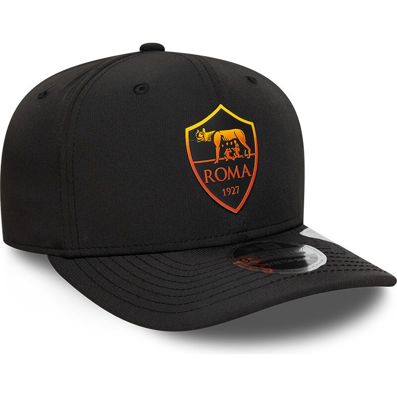 cappello-curvo-nero-snapback-9seventy-stretch-snap-repreve-dei-associazione-sportiva-roma-serie-a-di-new-era