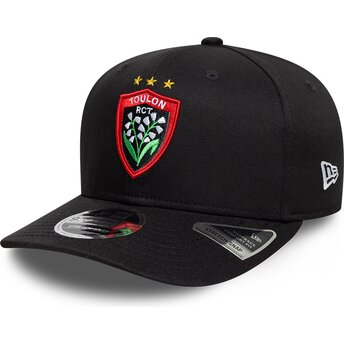 Cappello curvo nero snapback 9SEVENTY Stretch Snap Lily dei Rugby Club Toulonnais French Rugby Federation FFR di New Era