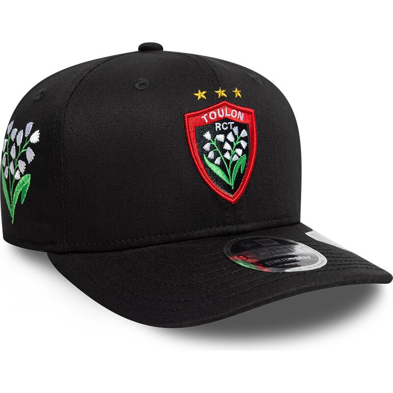 cappello-curvo-nero-snapback-9seventy-stretch-snap-lily-dei-rugby-club-toulonnais-french-rugby-federation-ffr-di-new-era