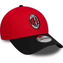 cappello-curvo-rosso-cinghia-regolabile-9forty-contrast-dei-ac-milan-serie-a-di-new-era