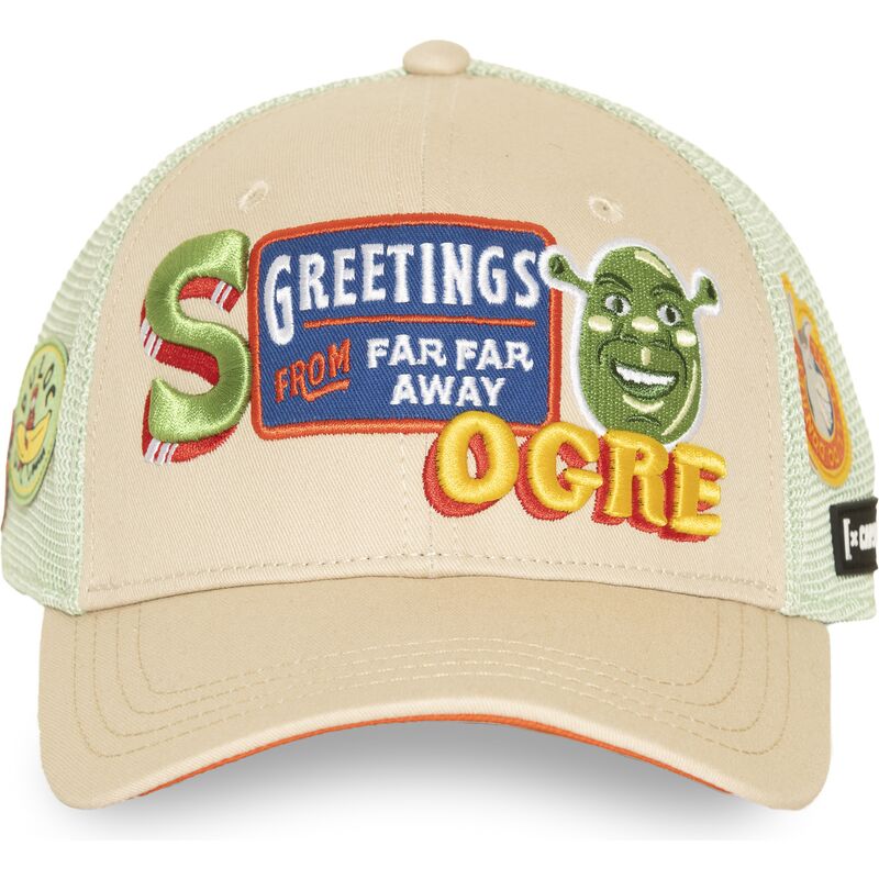 cappellino-trucker-beige-e-verde-shrek-shr1-cpspatcb-di-capslab