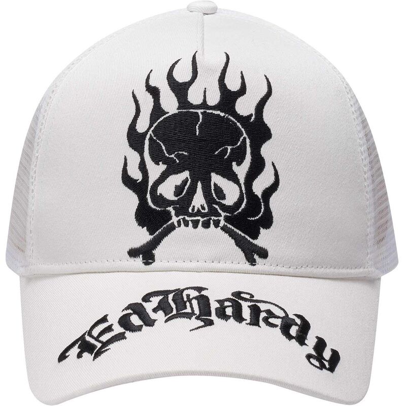 cappello-curvo-bianco-snapback-gothic-skull-in-flames-di-ed-hardy