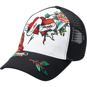 Cappello curvo nero snapback Love Ed di Ed Hardy
